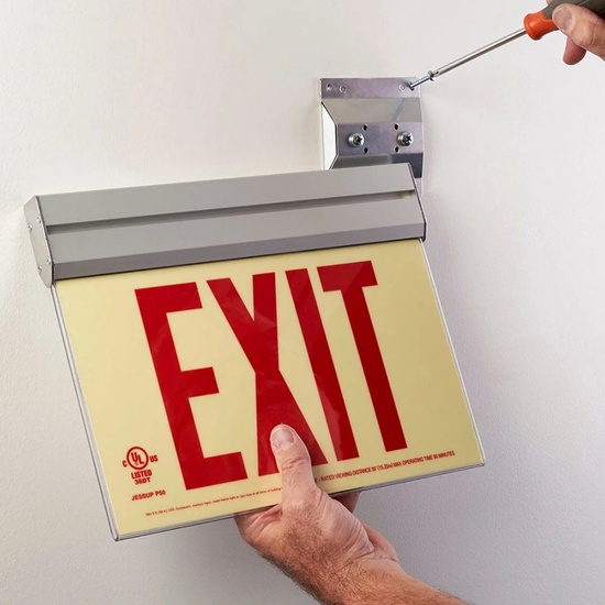 Photoluminescent Exit Sign with Acrylic Frame 50FT - Image 4