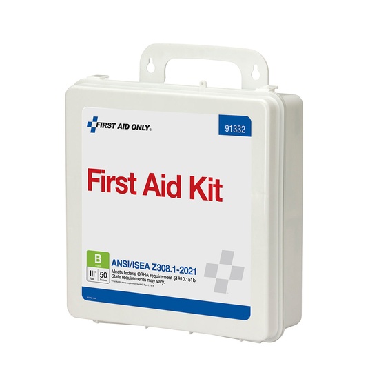 First Aid Only 50 Person ANSI B Plastic First Aid Kit, ANSI 2021 Compliant - Image 3