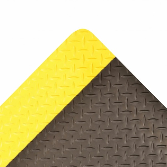 NoTrax Anti-Fatigue Workstation Mat Cushion Trax 479 Black-Yellow - Image 1