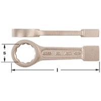 Ampco Safety Tools WS-1 Striking Wrench, Box End, 1-3/4 inch, 9 inch Length, Non-Sparking - Image 1