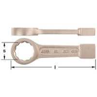 Ampco Safety Tools WS-1 Striking Wrench, Box End, 1-3/4 inch, 9 inch Length, Non-Sparking