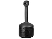 Justrite 4 Gallon Plastic Outdoor Ashtray, Original Smoker's Ceasefire®, Deco Black - 26800D