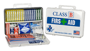 Certified Safety 36M Class B 21 ANSI 36M First Aid Kit – Metal White Case