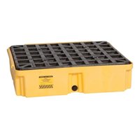 Eagle Manufacturing 1 Drum 15 Gallon Sump Capacity Modular Spill Containment Platform with Drain Yellow