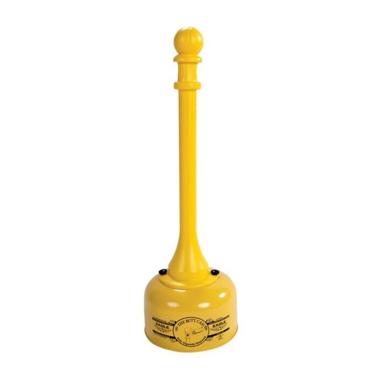 Eagle Manufacturing 2 Gallon Metal and Poly Butt Can Yellow - Image 2