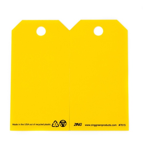 ZING Eco Safety Tag Blank Yellow 10 Pack
