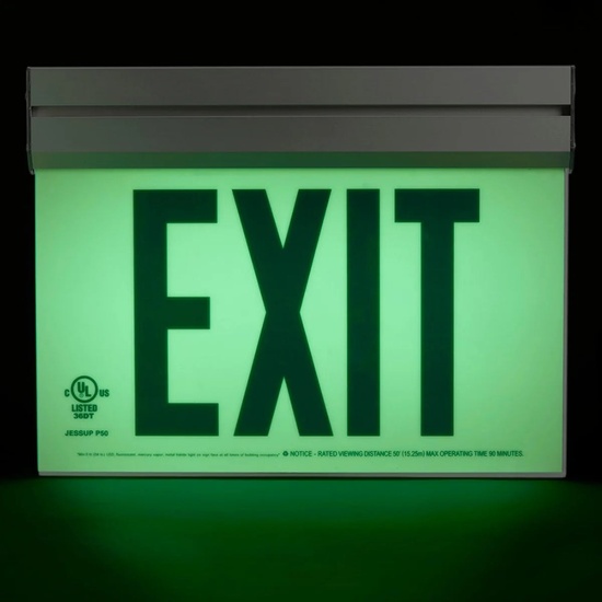 Photoluminescent Exit Sign with Acrylic Frame 50FT - Image 7