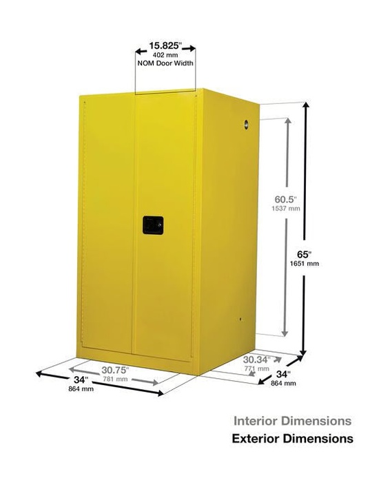Justrite Sure-Grip® EX Flammable Safety Cabinet - Model 896000 - Image 4