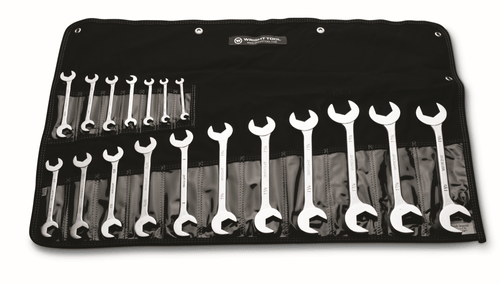 Wright Tool Open End Wrench 18 Piece Set - Double Angle 15° & 60° 11/32" - 1-1/2in