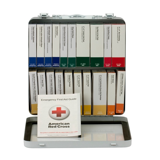 First Aid Only 24 Unit Steel First Aid Kit, Weatherproof Steel, Wall Mount, 30+ Person - Image 2