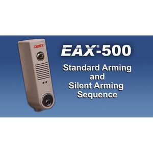 Detex EAX500MC65 Surface Mount Battery Alarm with Mortise Cylinder Gray Finish