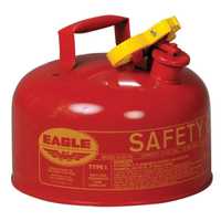 Eagle Manufacturing 2 Gallon Steel Safety Can for Flammables Type I Flame Arrester Red
