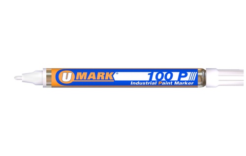 U-Mark 100P Fine Line Industrial Paint Marker – White