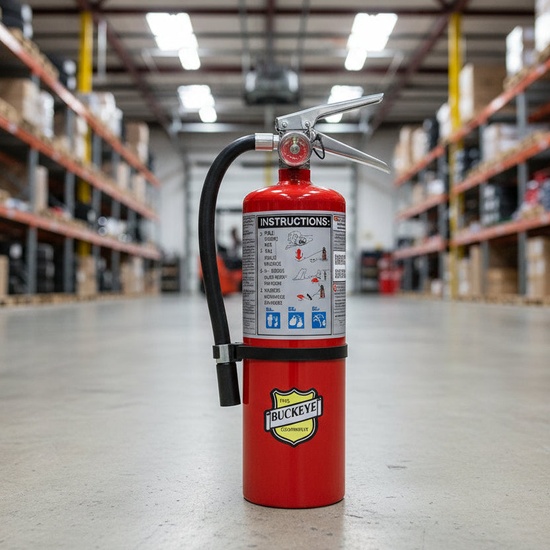 Buckeye ABC Dry Chemical Fire Extinguisher w/ Wall Hook – 5 lb. - Image 1