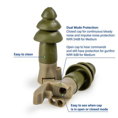 Moldex BattlePlugs® Impulse Reusable Earplug, Medium, 6498 - Image 3