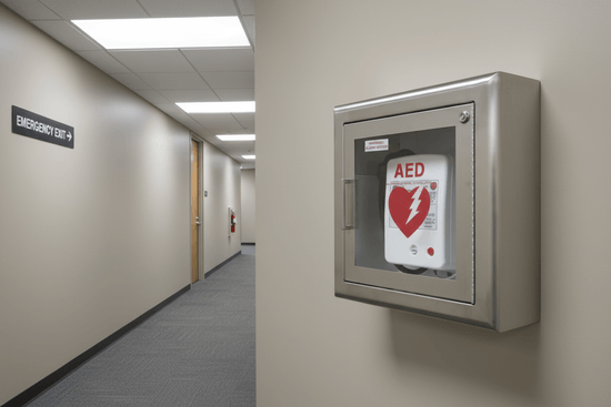 JL Industries LifeStart Stainless Steel Surface Mount AED Cabinet ...