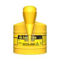 Justrite 5 Gallon Steel Safety Can for Diesel, Type I, Funnel, Flame Arrester, Yellow - 7150210
