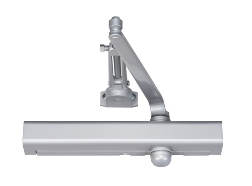 Norton 1601H689 Adjustable Hold Open Medium Duty Surface Mounted Door Closer with Sex Nuts Aluminum Finish