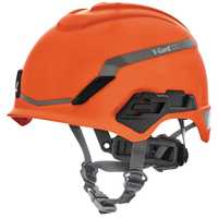 MSA V-Gard H1 Safety Helmet Orange No Vent Fas-Trac III Pivot Suspension
