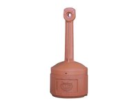 Justrite 4 Gallon Plastic Outdoor Ashtray, Original Smoker's Ceasefire®, Terra Cotta - 26800T