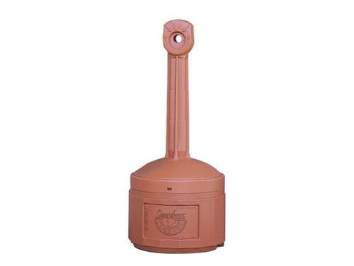 Justrite 4 Gallon Plastic Outdoor Ashtray, Original Smoker's Ceasefire®, Terra Cotta - 26800T