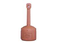 Justrite 4 Gallon Plastic Outdoor Ashtray, Original Smoker's Ceasefire®, Terra Cotta - 26800T