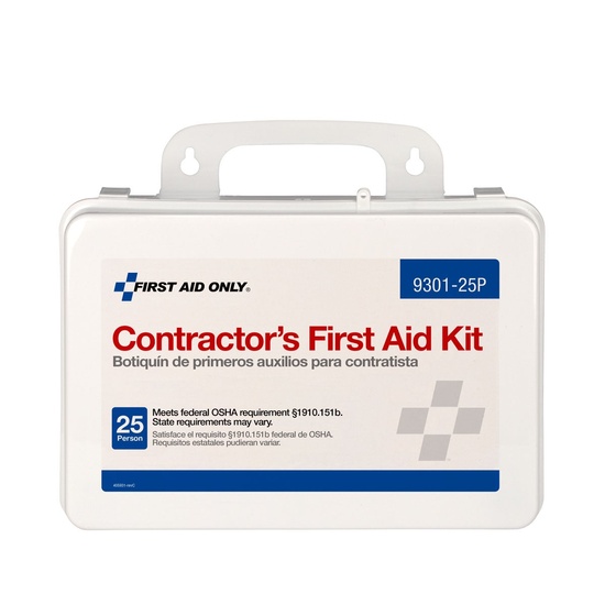 First Aid Only 25 Person Contractor First Aid Kit Plastic Case - Image 2