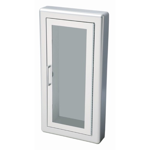 JL Industries Academy Aluminum Semi-Recessed Fire Extinguisher Cabinet 10 lb 1027F10