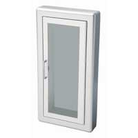 JL Industries Academy Aluminum Semi-Recessed Fire Extinguisher Cabinet 10 lb 1027F10