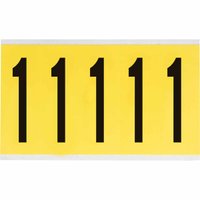 Brady 3.875" Character Height Black on Yellow Repositionable Numbers and Letters