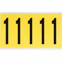Brady 3.875" Character Height Black on Yellow Repositionable Numbers and Letters
