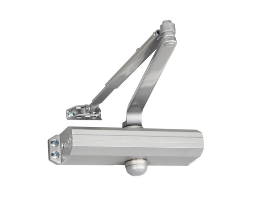 Norton 1601689 Adjustable Medium Duty Surface Mounted Door Closer with Sex Nuts Aluminum Finish