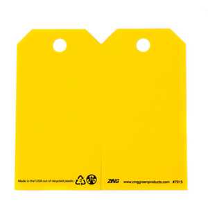 ZING Eco Safety Tag Blank Yellow 10 Pack