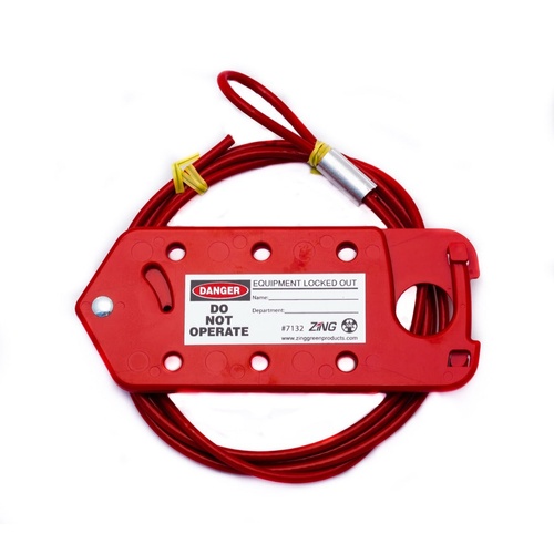 ZING RecycLockout Cable and Hasp Lockout 6 Ft