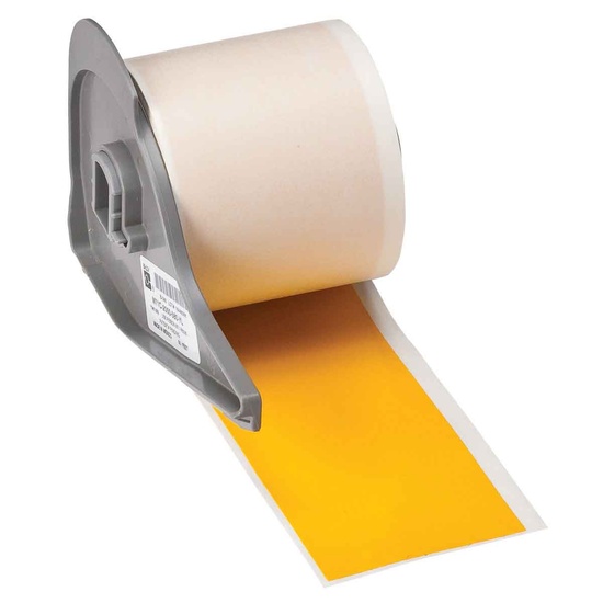 Brady All Weather Permanent Adhesive Vinyl Label Tape for M7 Printers - 2" Yellow - Image 1