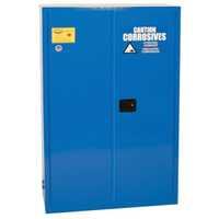 Eagle Manufacturing 45 Gallon 2 Door 2 Shelves Manual Close Metal Corrosive Safety Cabinet Blue