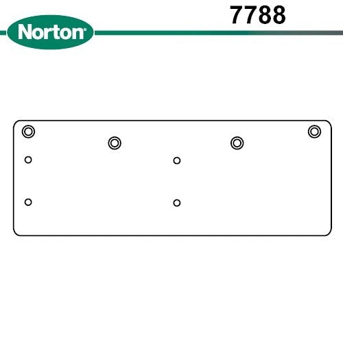 Norton 7788689 Narrow Top Rail Drop Plate for 7500 Series Aluminum Finish