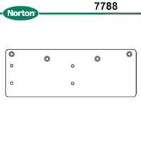 Norton 7788689 Narrow Top Rail Drop Plate for 7500 Series Aluminum Finish