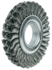 Weiler 6" Standard Twist Knot Wire Wheel, .016" Steel Fill, 2" Arbor Hole