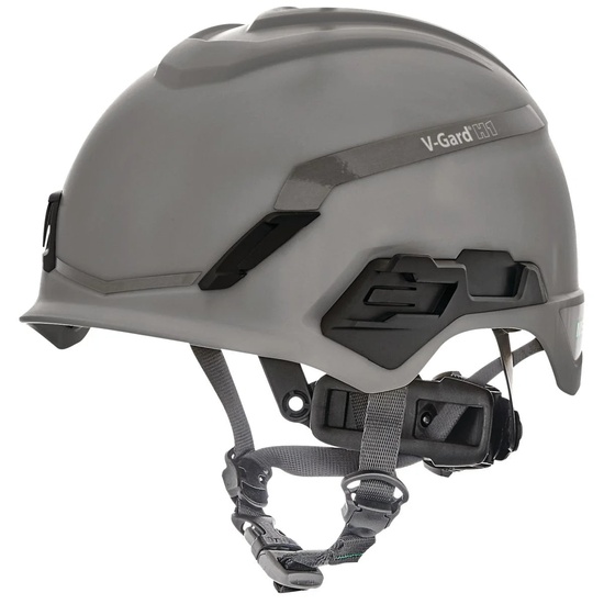 MSA V-Gard H1 Safety Helmet Gray No Vent Fas-Trac III Pivot Suspension - Image 1