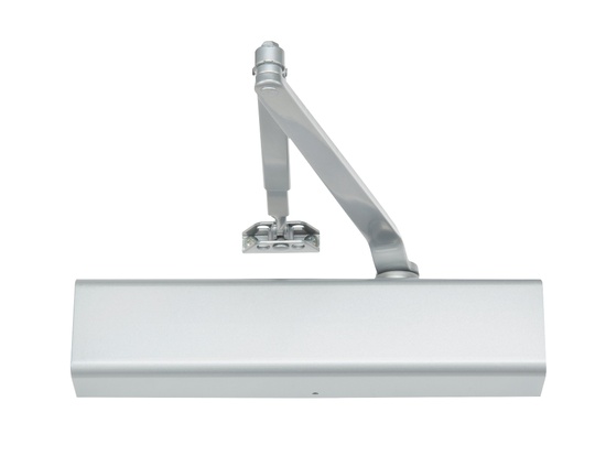 Norton 8501689 Adjustable Surface Mount Door Closer with Full Cover and Sex Nuts Aluminum Finish - Image 1
