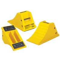 Checkers All-Terrain Heavy-Duty Wheel Chock with Rubber Pad 40 Ton Capacity 28-38 in. Tires
