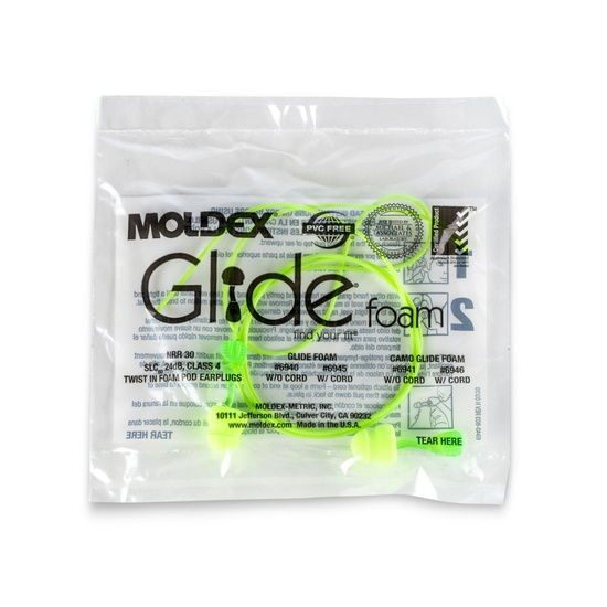 Moldex Glide® Corded Foam Twist and Push-In Earplug 6945, NRR 30dB - Image 6