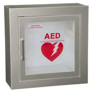 JL Industries LifeStart Aluminum Semi-Recessed AED Cabinet 1425F12