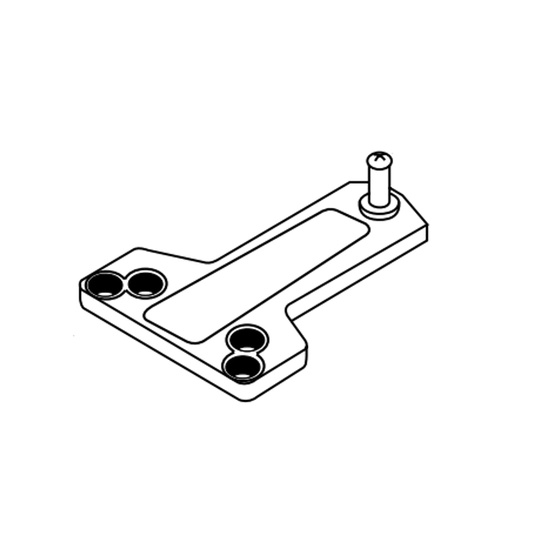 Norton 1618A689 Standard Soffit Plate for Non Hold Open Closers Aluminum Finish - Image 1