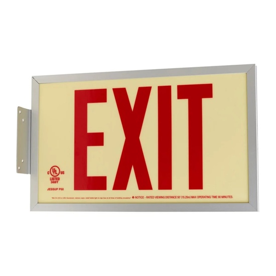 Photoluminescent Exit Sign with Aluminum Frame 50FT - Image 13
