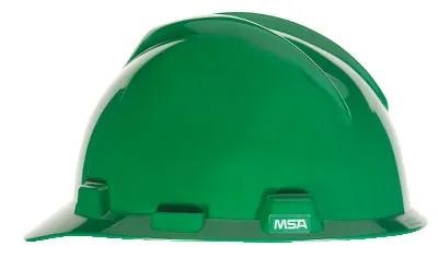 MSA V-Gard Slotted Cap, Green, w/Fas-Trac III Suspension - Image 2