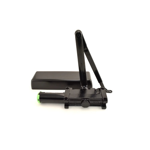 LCN 4011REGGLBLKRH Right Hand Size 1 Surface Mounted Pull Side Smoothee Heavy Duty Door Closer with TBSRT Thru Bolts 693 Black Finish