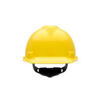MSA V-Gard Slotted Hard Hat Cap, Swing Suspension, Yellow