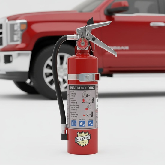 Buckeye ABC Dry Chemical Fire Extinguisher w/ Vehicle Bracket – 2.5 lb. - Image 2